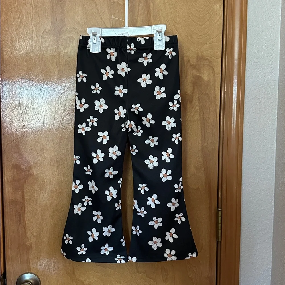 4 pc. Rachel Zoe Black Fringe Vest and Floral Pants Set